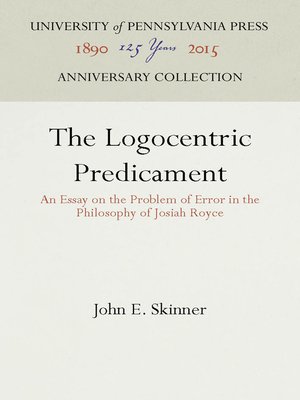 cover image of The Logocentric Predicament